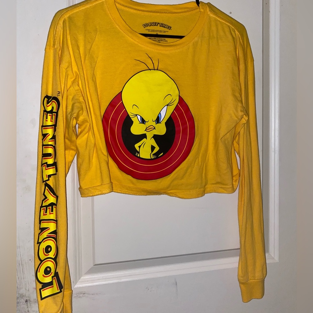 LOONEY TUNES yellow crop top